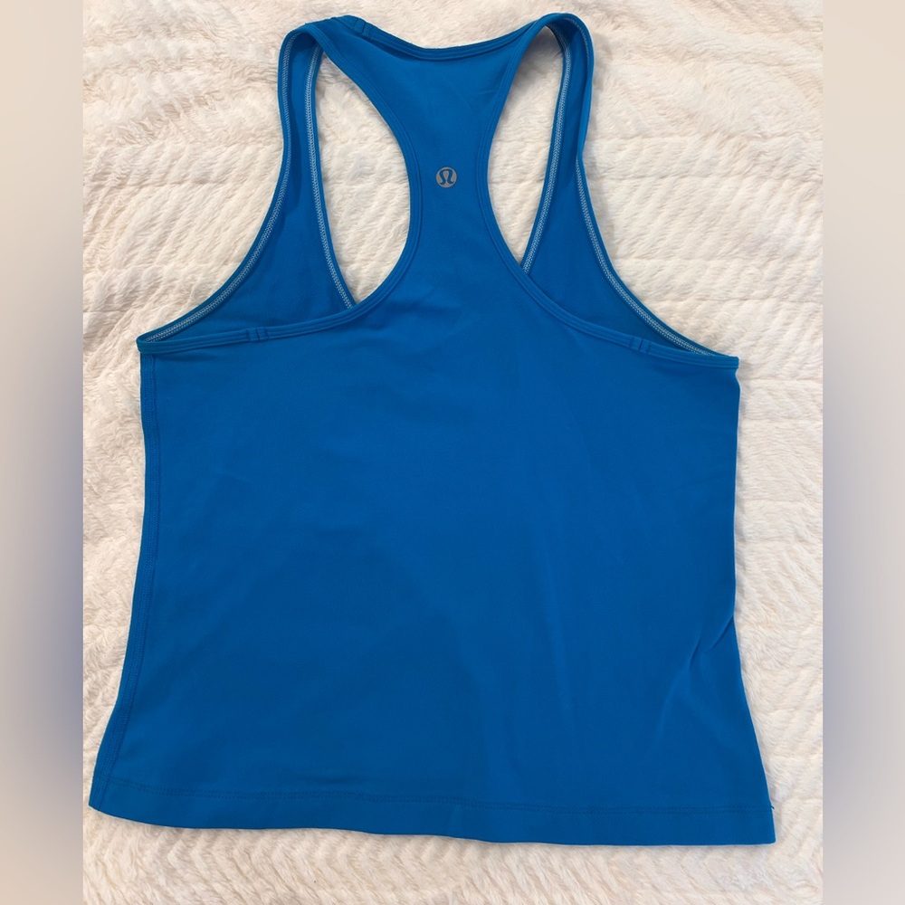 EUC Lululemon Cool Racerback II (CROPPED) size 6 in cornflower blue - Picture 3 of 8